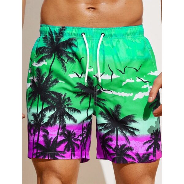 Men's 3D Printing Smoke Pattern Loose Beach Pants - Image 2
