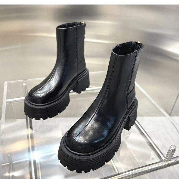 Autumn And Winter Korean Style Thick Bottom Chunky Heel Short Tube Fashion Boots Children - Image 5
