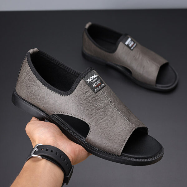 Roman Casual Sandals Soft Leather Non-slip Men - Image 7
