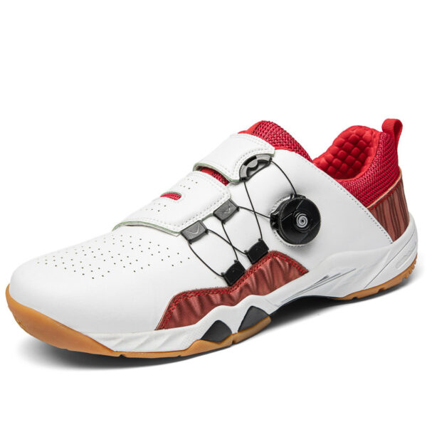 Non-slip Tennis Badminton Shoes, Breathable Rotating Buckle Lace-up Sneakers - Image 5