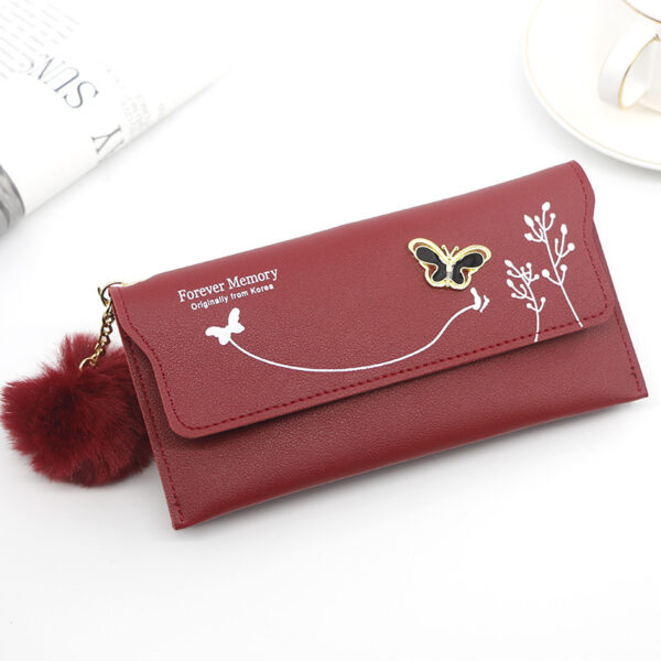 Ladies' Long Wallet With Butterfly Flowers And Simple Loose Change - Image 7