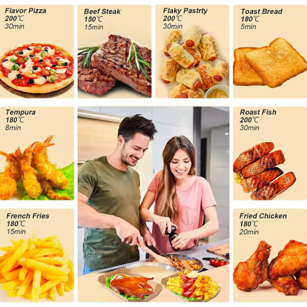 300x Air Fryer Liners Disposable Paper Liners Non Stick Parchment For Dual - Image 3
