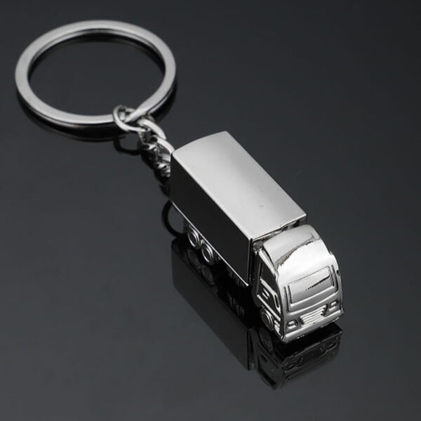 Creative Three-dimensional Truck Model Metal Keychains Car Advertising Pendant Accessories - Image 2