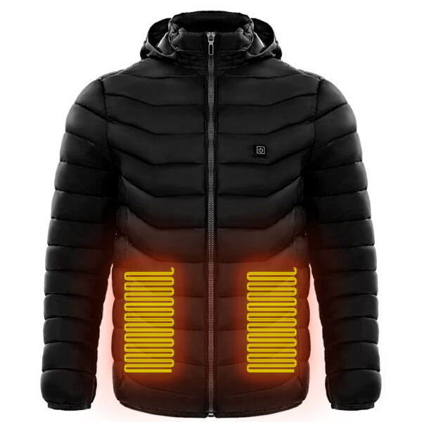 Men Heated Puffer Jacket Electric Heating Coat Insulated Hood Windbreaker 9Heat Zones - Image 8