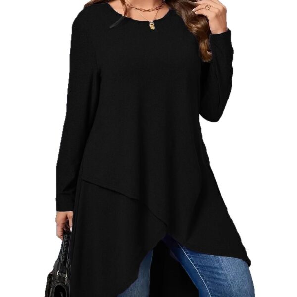 Plus Size Women's Autumn And Winter New Casual Loose Long Sleeves Outerwear Top - Image 5