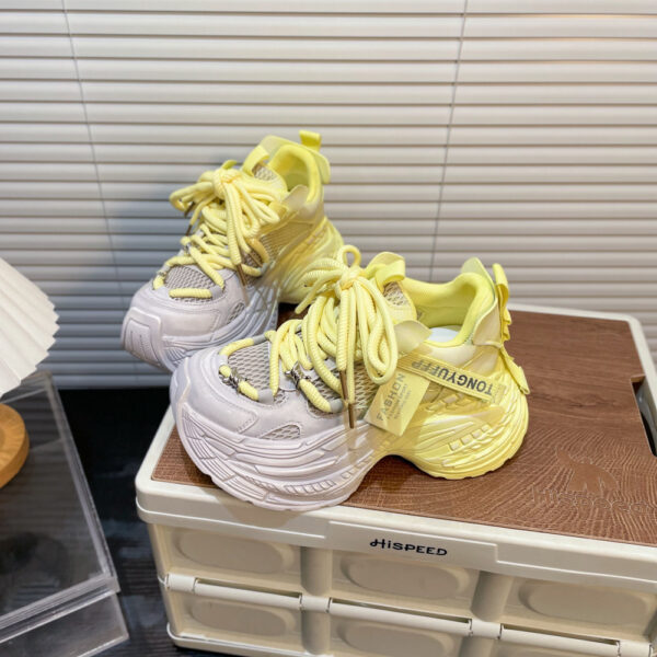 Thick Bottom Gradient Colorblock Daddy Shoes - Image 6