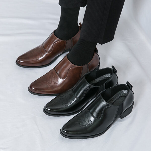 Fashion Men's Business Formal Platform Height Increasing Leather Shoes - Image 2