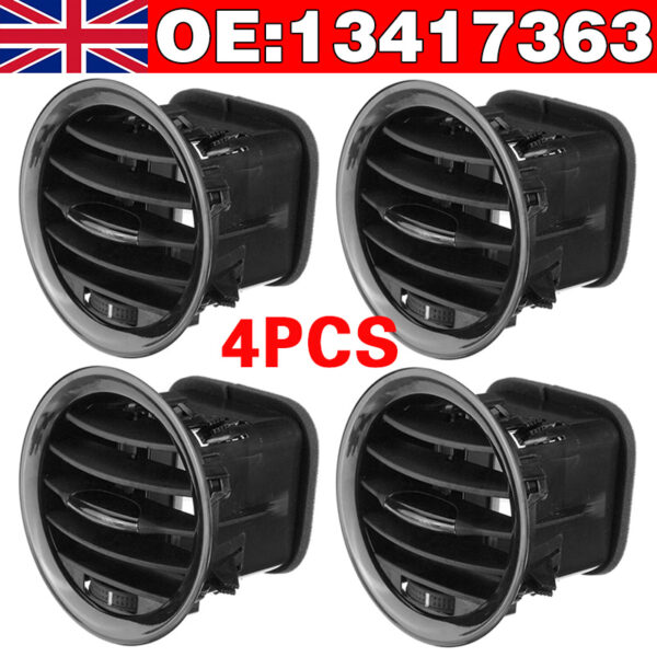 4PCS Interior Air Vent Grille Nozzle 13417363 For Vauxhall Adam Corsa D