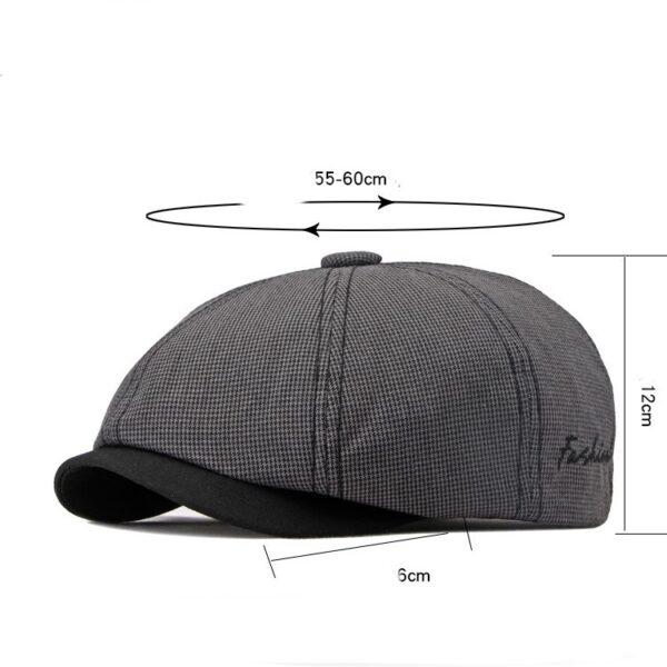 Spring And Summer Thin Breathable Octagonal Cap Male - Image 4