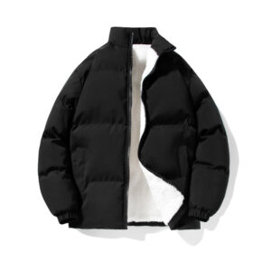 Lambswool Lining Stand-up Collar Cotton-padded Clothes