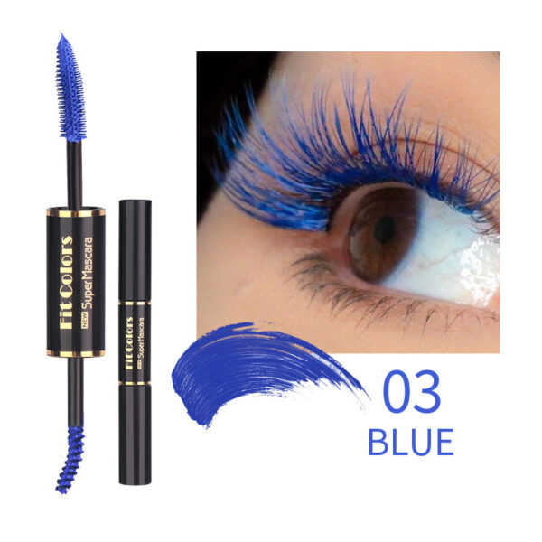 Double-headed Color Mascara Thick Curl More Than Waterproof Not Smudge White Eyebrow Dyeing - Image 10