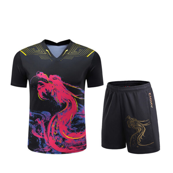 Aolong Clothing Group Purchase Quick-drying Badminton Clothing Suit Casual Men And Women Couple Sportswear Short Sleeve Table Tennis Wear Children - Image 2