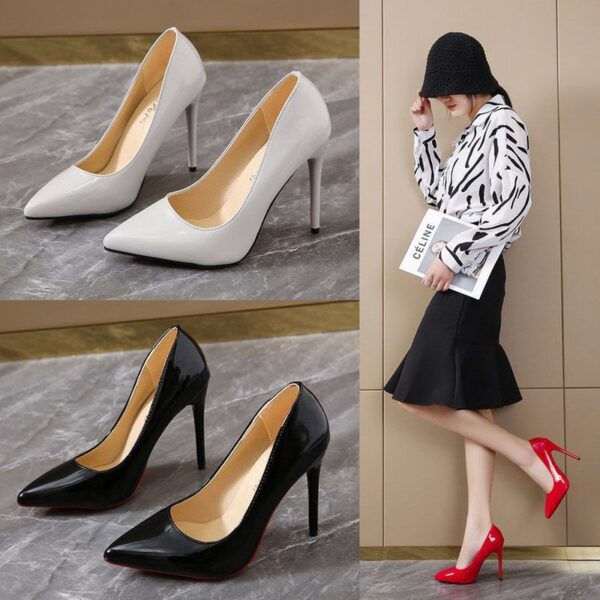 Plus Size Women's Shoes High Heels Sexy Stiletto Heel Fruit Color - Image 3