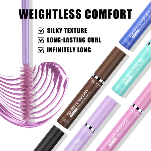 Color Mascara Waterproof Not Smudge Long Thick - Image 3