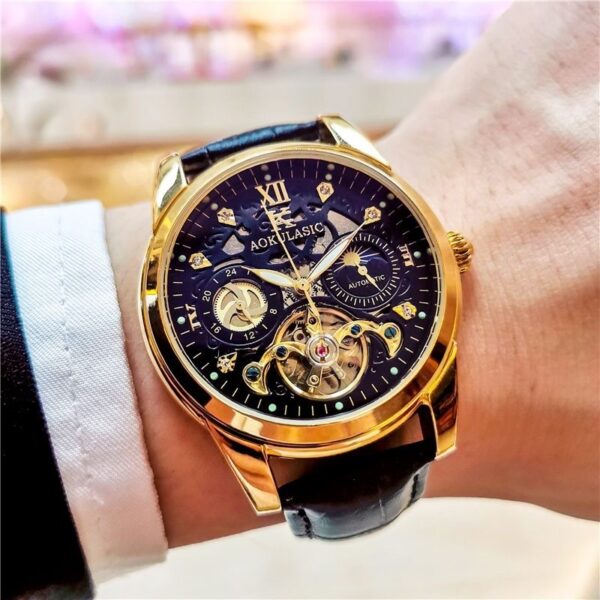 Automatic Mechanical Watch Vintage Men's Waterproof Luminous - Image 9