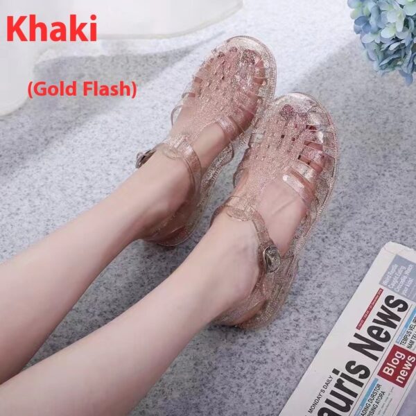 Crystal Gel Shoes Hollow Sandals For Women - Image 4