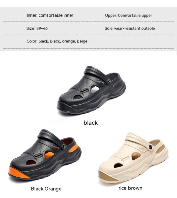 Hole Shoes Men's Thick Bottom Shit Feeling - Image 4