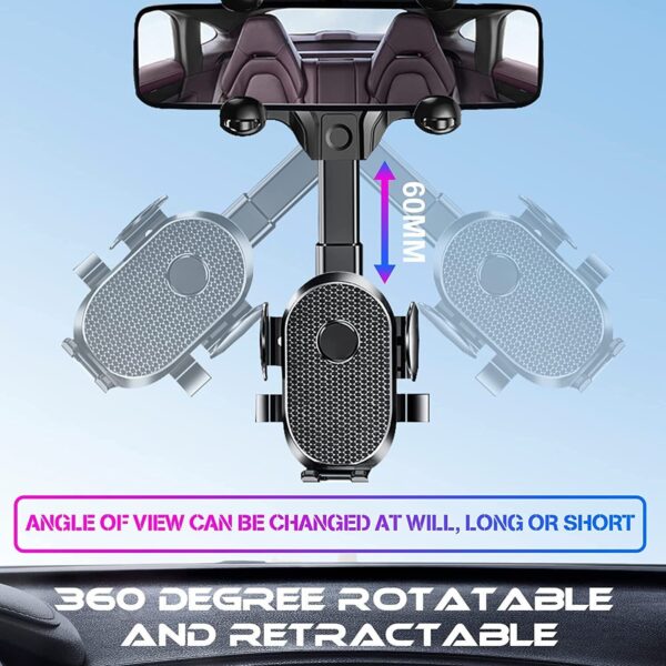 Rotatable And Retractable Car Phone Holder Rearview Mirror 2024 NEW - Image 10