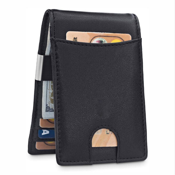 Pure Leather Rfid Men's Anti-theft Swiping Amazon Card Cover Card Holder - Image 2