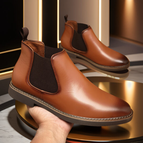Men's Boots Plus Size British Style Leather Boots Youth All-matching - Image 5