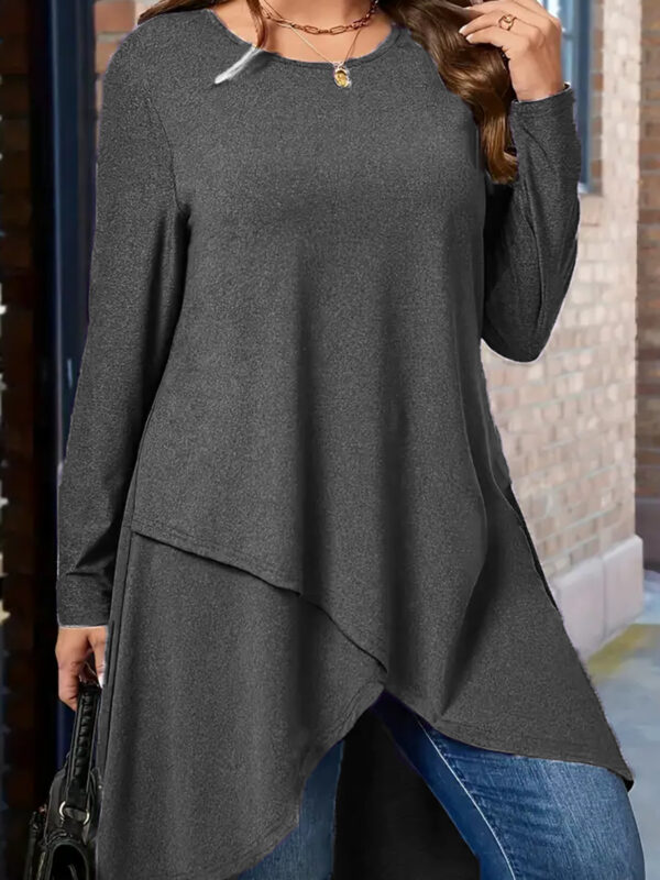 Plus Size Women's Autumn And Winter New Casual Loose Long Sleeves Outerwear Top - Image 10