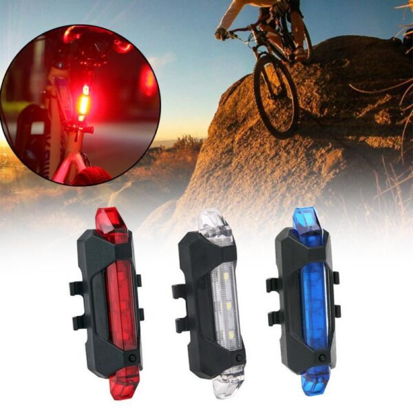 Bike Bicycle Light USB LED Rechargeable Safety Set Mountain Cycle Front Back Headlight Lamp Flashlight Bike Accessories - Image 3