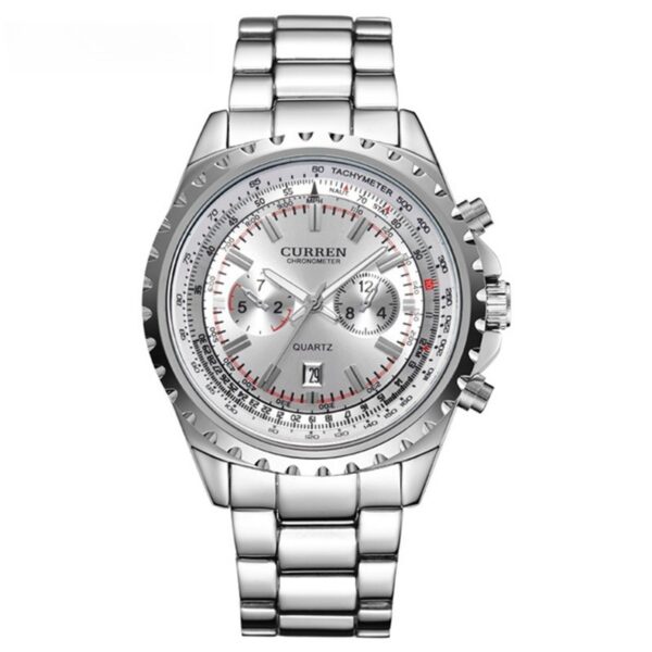Men's Casual Quartz Movement Steel Band Wrist Business Watch - Image 5