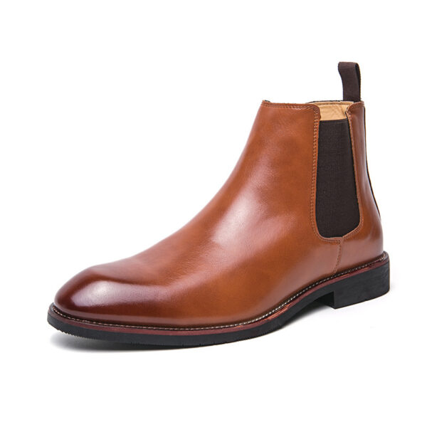Autumn And Winter Fleece-lined Men's Plus Size Fashion Short Boots - Image 4