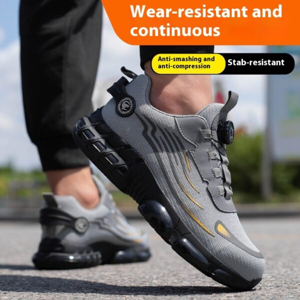 Men's Wear-resistant Workwear Breathable Fly Woven Shoes - Image 6