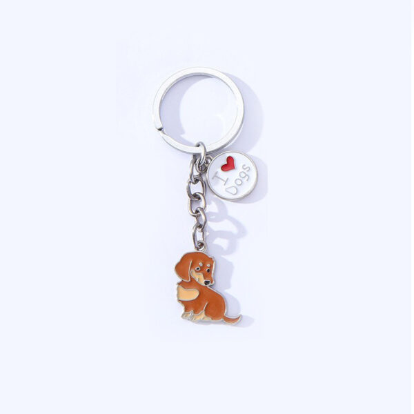 American Style Pet Dog Wax Metal Keychains - Image 10