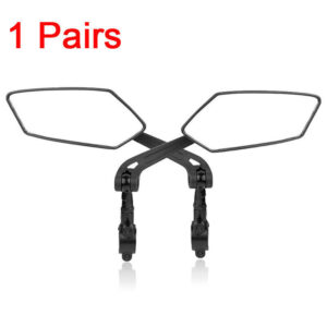 2x Bicycle Bike Handlebar Rear View Mirrors Rearview Rectangle Cycle Back Mirror