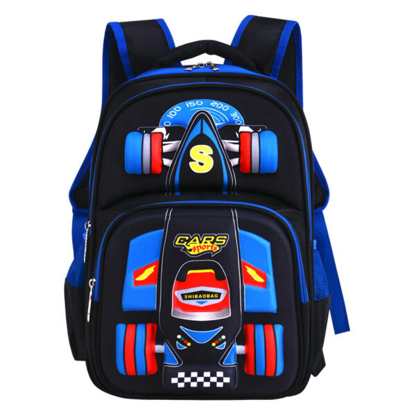Three Dimensional Car Boys Primary School Trolley School Bag - Image 3