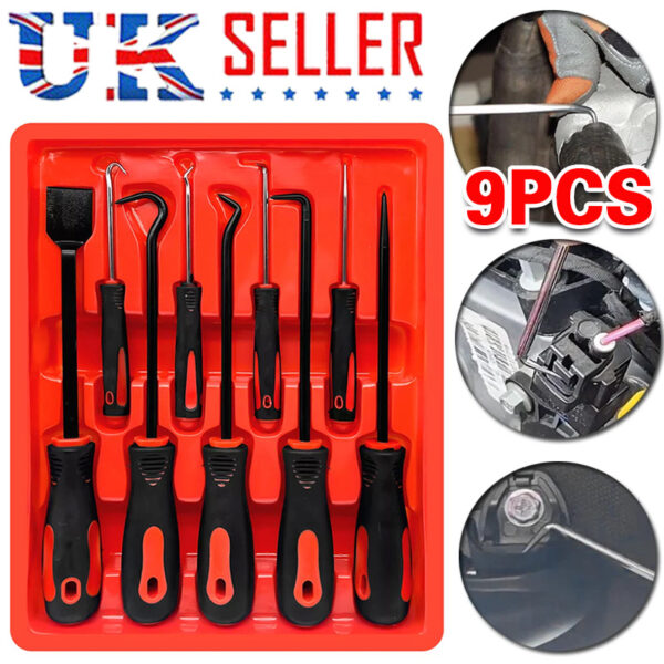 9PCS Profession Scraper Hook And Pick Tool Set O Ring Seal Removal Set&Mini Hook - Image 9