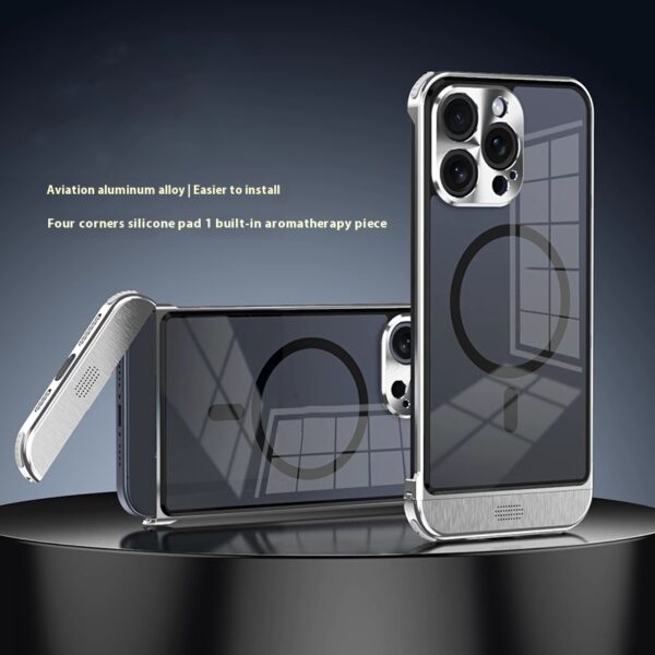 Simple And Breathable Metal Frame Phone Case - Image 6