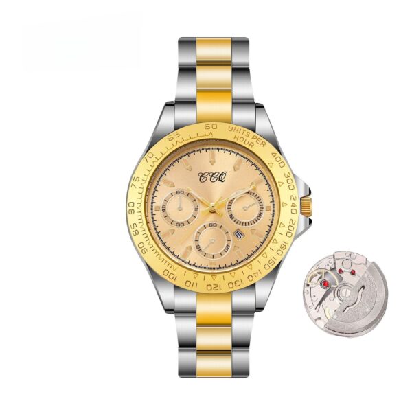 Fashion Gradually Gold Steel Watch - Image 5