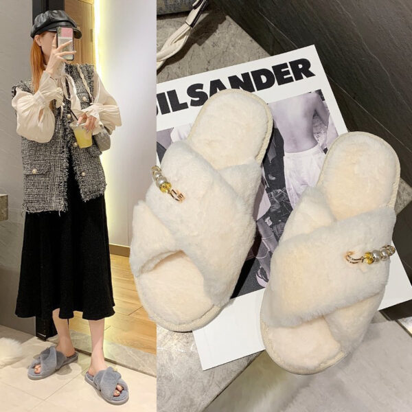 New Cross Cotton Slippers Home Casual Floor Slippers