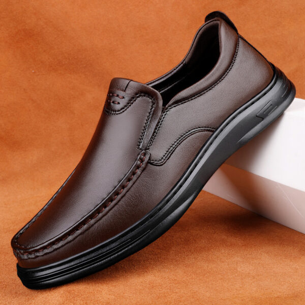 Outdoor Men's Breathable One Pedal Leather Shoes - Image 4