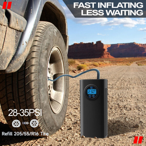 Car Tire Inflator Cordless Digital Display Rechargeable Tire Air Compressor - Image 2