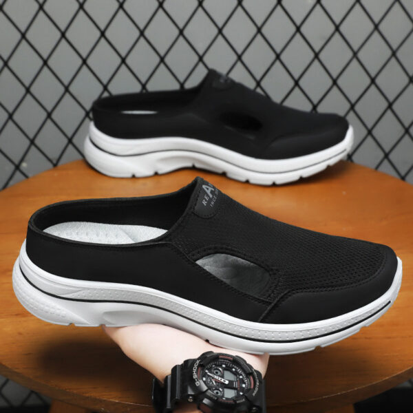 Men's Hollow-out Half Slippers Soft Bottom Comfortable Casual Shoes - Image 4