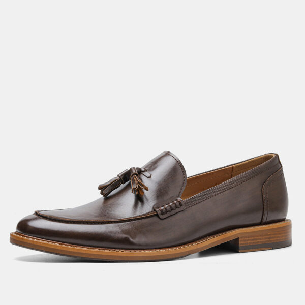 American Size Wood Grain Tassel Foreign Trade Formal Shoes Loafers Slip-on - Image 6