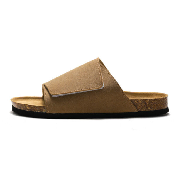Cork Slippers Male Leather Version Platform Slippers Retro Slip-on Lazy Shoes - Image 7