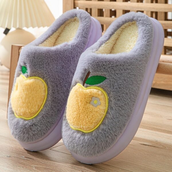 Cotton Slippers Women's Indoor Home Plush Warm Slippers - Image 5
