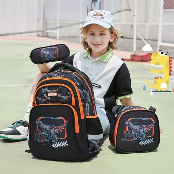 Primary School Student Schoolbag Boys Stylish And Lightweight Grade 1-3 Children Backpack - Image 3