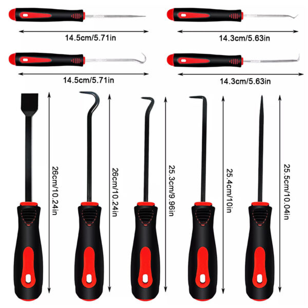 9PCS Profession Scraper Hook And Pick Tool Set O Ring Seal Removal Set&Mini Hook - Image 2