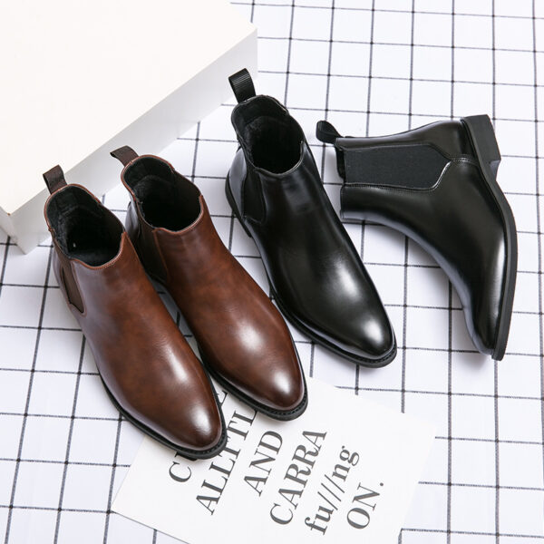 Autumn And Winter Fleece-lined Men's Plus Size Fashion Short Boots - Image 9
