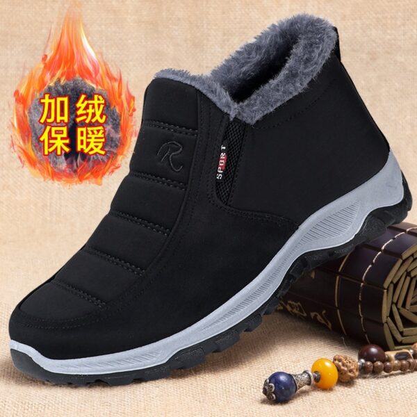 Cotton-padded Shoes Men's Fleece-lined Thick Leisure Warm Snow Boots - Image 5
