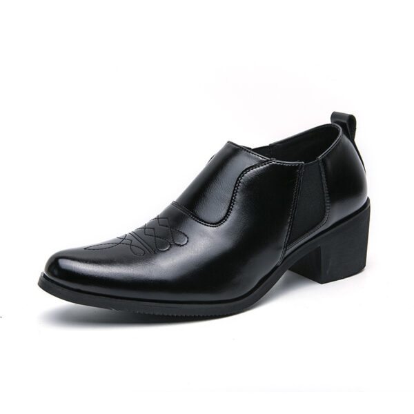Fashion Men's Business Formal Platform Height Increasing Leather Shoes - Image 5