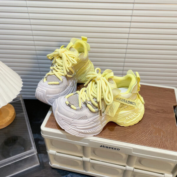 Thick Bottom Gradient Colorblock Daddy Shoes - Image 5