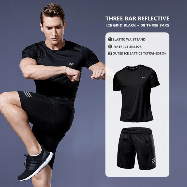 Men Sports Suit Breathable Athletic Wear Sportswear Running - Image 8