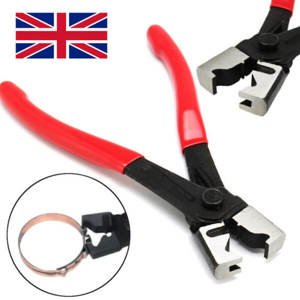 1pc Red Clicr-R Type Hose Clip Plier Practical Metal Collar Clamp Swivel Tool - Image 7